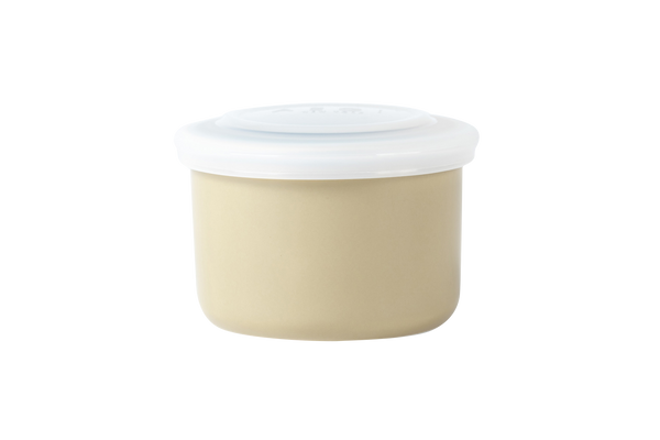 Beige ceramic container