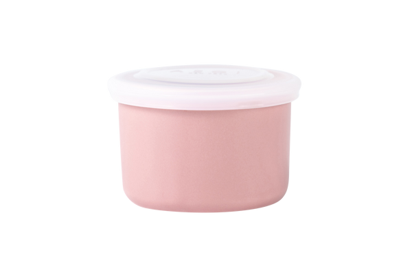 Pink ceramic container