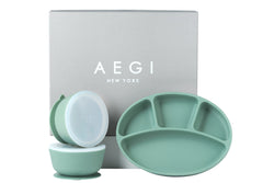 Sage Silicone Suction Gift Set