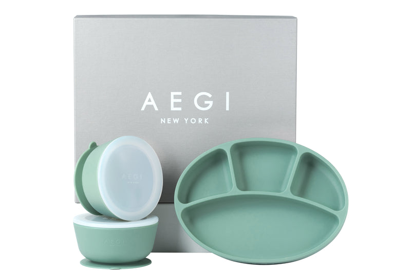 Sage Silicone Suction Gift Set